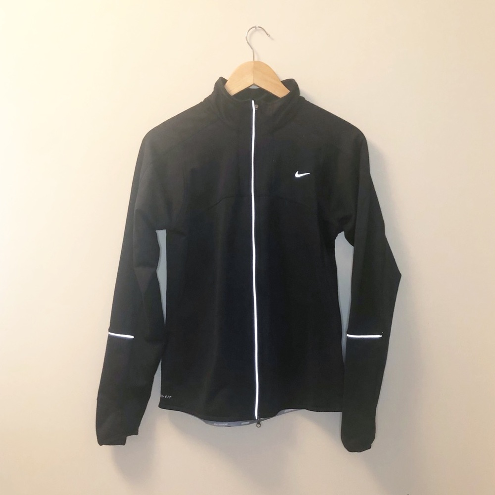 Nike Running Dri Fit Zip Jacket Black Size Medium - Picture 2 of 11